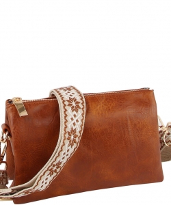 Guitar Strap Crossbody Bag Clutch CQF019-Z BROWN